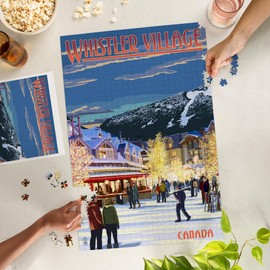 Whistler, Canada, Village Scene (1000 Piece Puzzle, Challenging Jigsaw Puzzle for Adults, Made in USA)