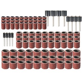 EsportsMJJ 102pcs Grit 120 Drum Sanding Kit with 1/2 3/8 1/10.2 cm Sanding Chuck Fit Rotary Tools