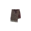 Anthropologie NWT Beaded Paisley Rich Wine Color Wool scarf by