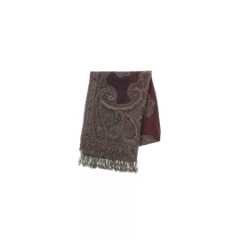 Anthropologie NWT Beaded Paisley Rich Wine Color Wool scarf by Ahujasons