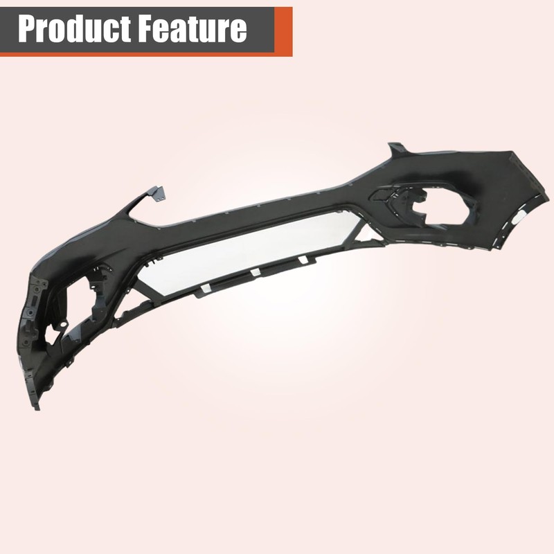 labwork Front Bumper Cover without Sensor Holes Replacement for 2017-2019