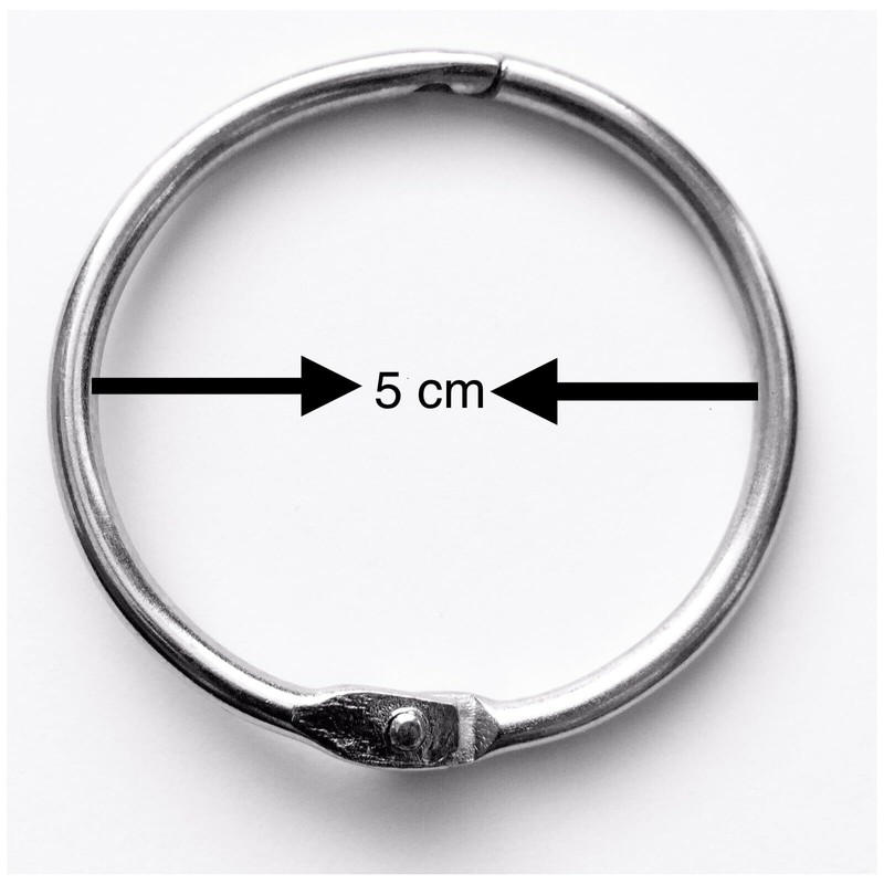 5cm Metal Book Rings, Loose Leaf Binders Book Rings 12