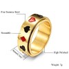 HMOOY Stainless Steel Spinner Ring, Playing Card Spade Ace Poker