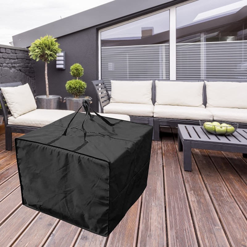 LIROPAU Storage Bag Garden Cushions, Square Storage Bag for Lounge
