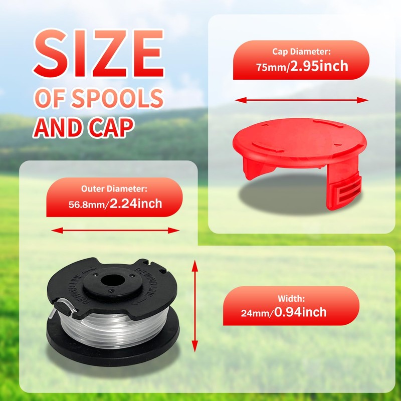 Zzunkn Replacement Spool for Einhell GE-CT 18/28 Li and GE-CT