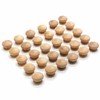 WEICHUAN 30-Pack Unfinished Solid Wood Knobs Pulls Handles - Round
