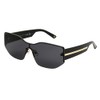 French Connection Women's Faye Shield Sunglasses, Black, 144 mm