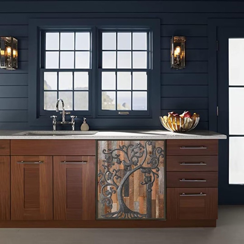 MLGB Tree of Life Dishwasher Magnet Cover Birds Fridge Sticker,