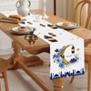 Eid Mubarak Table Runner Moon Mosque Black Golden Star Ramadan