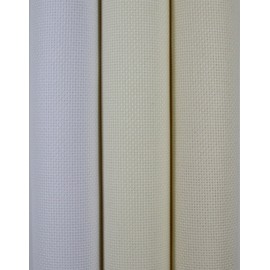 KCS 3 piezas de 15 x 18 pulgadas (38 x 45 cm), tela de punto de cruz, tela enrollada, 16 quilates, blanco, blanco y crema