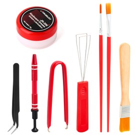 YIMAGUJRX Keyboard Remover Tool Kit 8 Pcs Set, 10g Keyboard Lube, Keycap Puller,Keyboard Lube Kit, Switch Puller, Lube Brush,Cleaning Brush,Tweezers,4-Claw Grabber