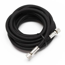 WilTec Airbrush Fabric Hose 2x G 9.51 mm (1/8") Hose Length 3 Metres, Compressed Air Hose with Fabric Design for Preventing Knots and Tangling, Optimal Airflow and Efficiency