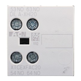 Eaton XTCEXFAC20 Auxiliary Contacts For Contactors, 2NO Contacts, For Use With Contactor Range 0-32A