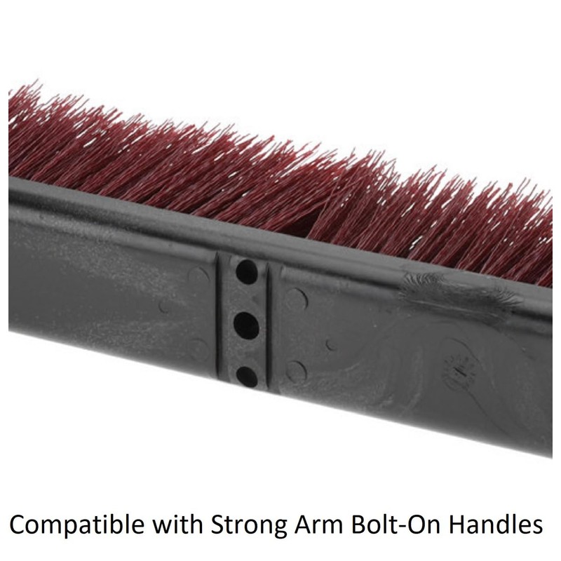 PRO SOURCE Rough-Surface Push Broom Head with Bolt-On Connection: 18"