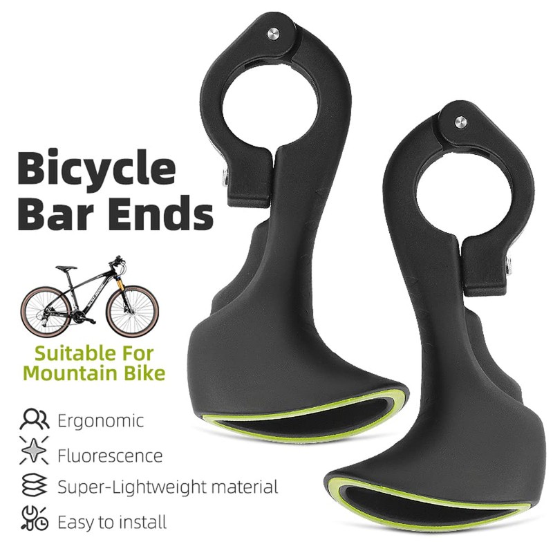 Lixada Bicycle Bar Ends Ergonomic Anti-Slip MTB Mountain Bike Handlebar