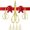 Ribbon Cutting Ceremony Kit with Gold Ceremonial Scissors (5-Person Set)