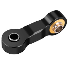 BRKRC Aluminum RC Steering Drag Link for Arrma 1/18 4WD Granite GROM MEGA 380 Brushed 4X4 Monster Truck ARA2102 Upgrade (Black)