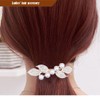 Riggle Barrette, Clip, Hair Ornament, Glitter, Cute, Faux Pearl, Blue