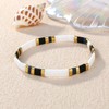 C·QUAN CHI Women Stackable Tila Bead Bracelets Flat Bead Bracelet
