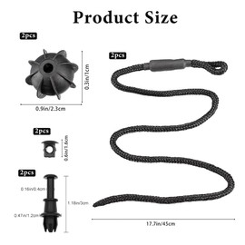 Car Boot Cover Retaining Strap, Rear Shelf Strap, Universal Rear Boot Parcel Shelf Replacement for Car Accessories, Pack of 2 Tokaneit
