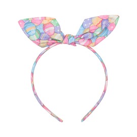 Easter Headbands for Women Spring Bows Headbands Cute Rabbit Bunny Ear Egg Chick Flowers Design Knoted Hairbands Easter Hair Accessories (Easter Egg, 1 Count (Pack of 1))