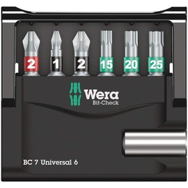 Wera Bit-Check 05134904001 Bit-Set 7teilig Kreuzschlitz Pozidriv, Kreuzschlitz Phillips, T-Profil Bi