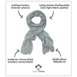 fashionchimp Basic Scarf for Women in Trendy Colours, Jersey Design, White