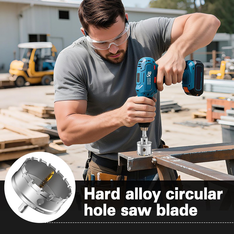 7/8" (22mm) Hole Saw Kit Tungsten Carbide Tip Hole Saw