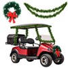 Juinte 2 Pcs Christmas Golf Cart Decoration Golf Cart Light-up