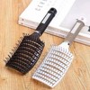 Volume-Up Hair Brush & Scalp Massager Ribbed Comb White 10ea