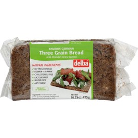 Delba Famous German Three Grain Bread, 16.75 Ounce (Pack of 12)