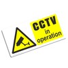 1 x Sticker CCTV in Operation Sign Warning Security Label