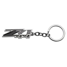 Aimoll For 1500 2500 3500 Chrome Finish Z71 4x4 Keychain Emblem 3D Key Fob Ring (Black)