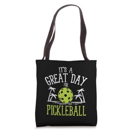 Great Day Pickleball Palm Trees Pickle Ball Beach Sport Gift Tote Bag