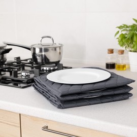 Navaris XXL Electric Plate Warmer - 34 x 30 x 3 cm - for up to 10 Plates with 32 cm Diameter - 200 Watt - Gastro Plate Warmer in Grey