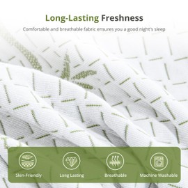 EGOHOME 8 Inch Full Size Mattress, Cooling Green Tea Gel Memory Foam for Pressure Relief, Medium Firm Support, Fiberglass Free, Bed in a Box, CertiPUR-US Certified