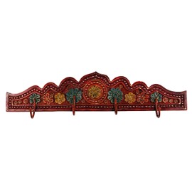Indian Coat Wooden and Metal Wall Hook Wall Hanger