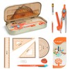 Geometry Set for Students, Math Protractor Compass with Rulers Mechanical