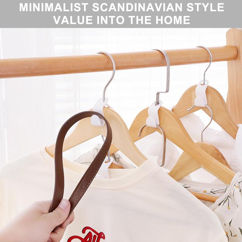 30 Pcs Coat Hanger Hooks – Multi-Layer Stackable Hanger Storage