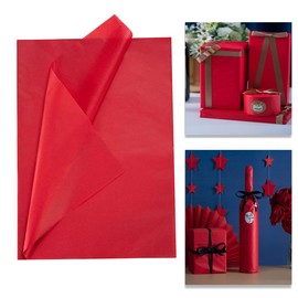 CC wonderland zone 50 Sheets of Decoupage Tissue Paper Red 50 cm x 70 cm Wrapping Paper Tissue Paper Packaging Material