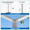 Muzata Brushed Corner Cable Railing Post T-drilled 36"x2"x2" Surface Mount