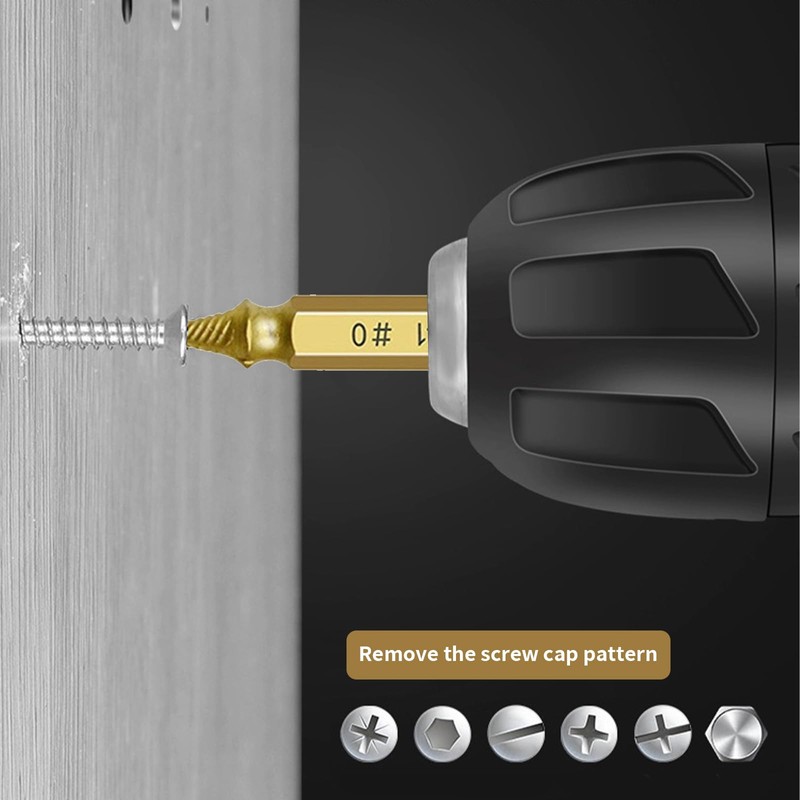 Asheyya 6PCS Screw Remover and Extractor Bit Set, Double Ended