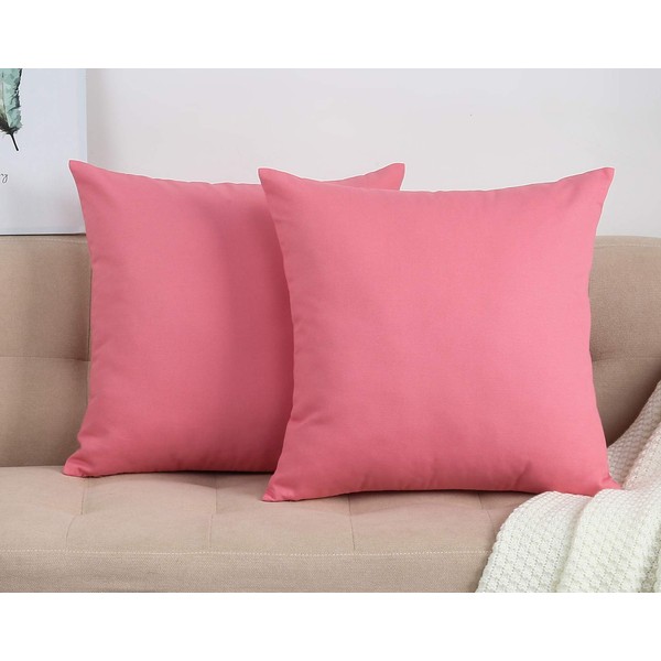 TangDepot Handmade Decorative Solid 100% Cotton Canvas Throw Pillow Cover Many Color Options