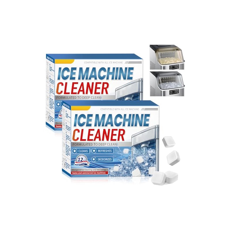 Pack of 24 ice cube machine cleaner, ice machine cleaner,