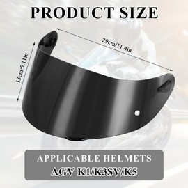 Motorcycle Helmet Visor, Helmet Visor for Agv K1/K3SV/K5, Visor Motorcycle Wind Protection, Motorcycle Wind Protection Helmet Lens (Silver)