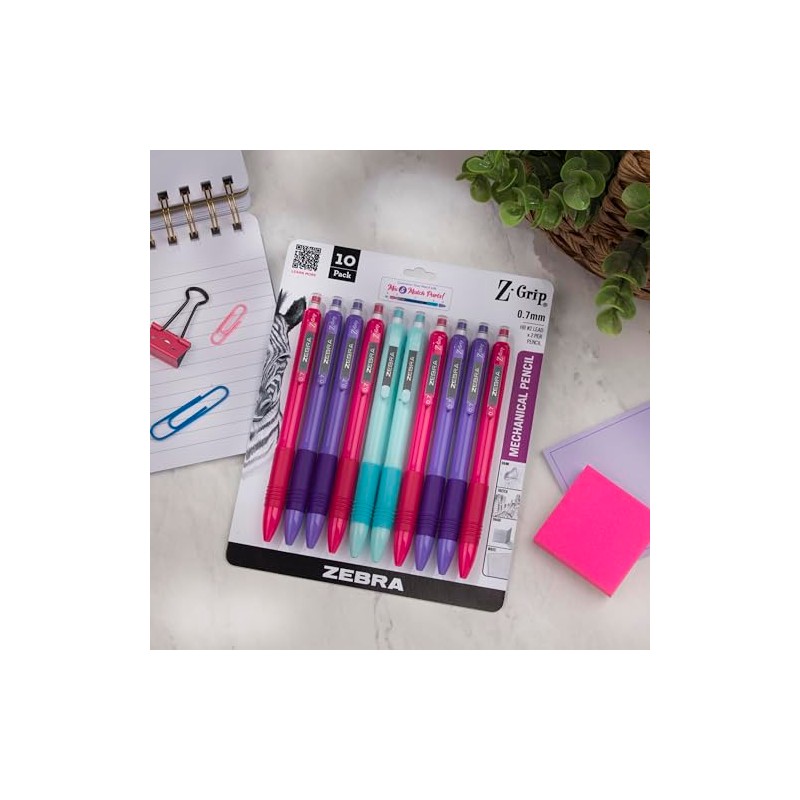 Zebra Pen Z-Grip Mechanical Pencils, 0.7mm Point Size, HB #2