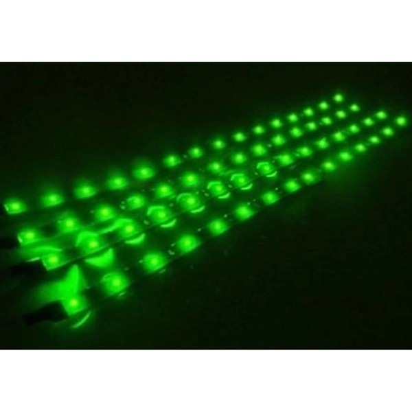 OCTANE LIGHTING 4Pc 12" Motorcycle 15 Green LED Under Glow