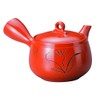 Yamakiikai F1022 Red Orchid Carved Teapot