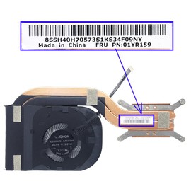 New Replacement CPU Cooling Fan with Heatsink for Lenovo ThinkPad X1 Carbon 6th Gen X1C 2018 Series P/N: 01YR203 01YR204 01YR159 DC 5V