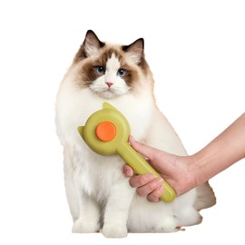 Pet Hair Removal Brush, 8-inch Cat Grooming Tool with Static Protection, Green